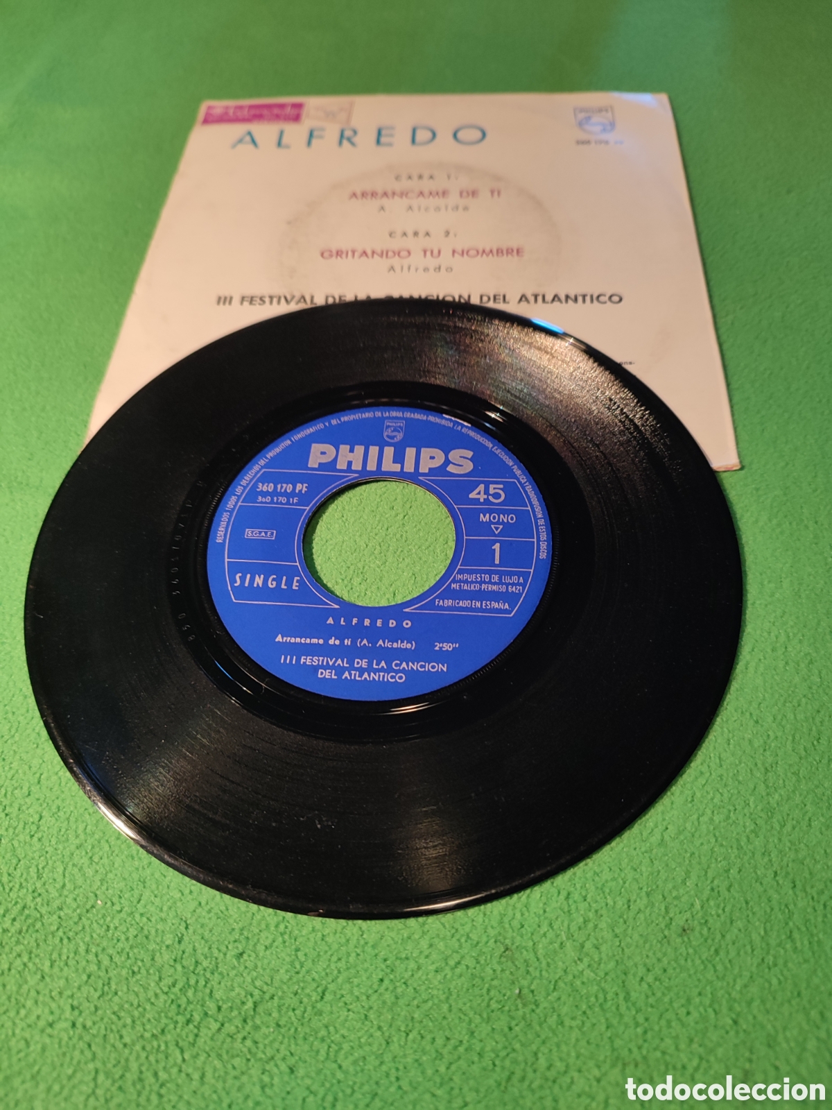 Discos de vinilo: Alfredo - Arr&aacute;ncame de ti - Foto 2