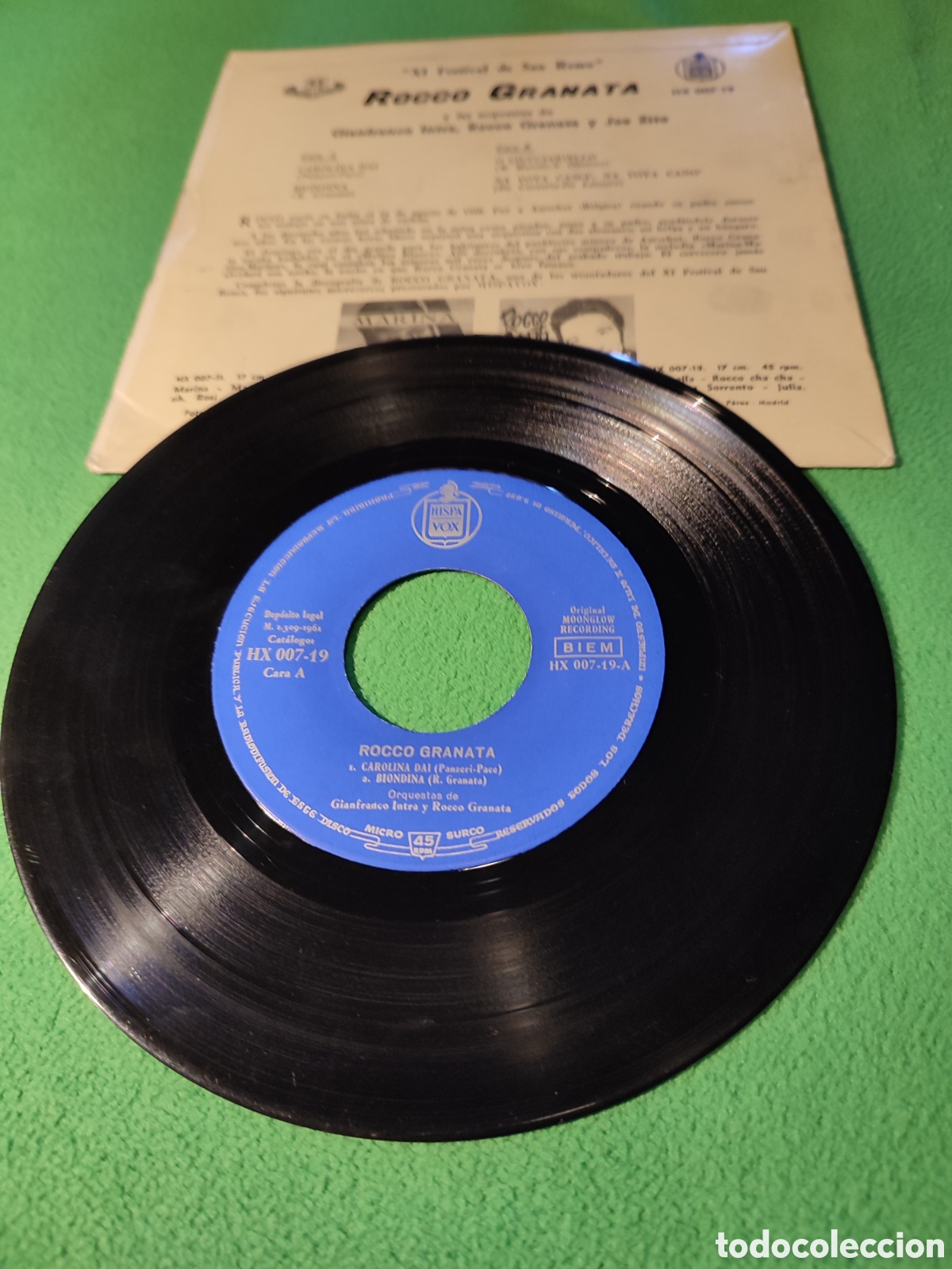 Discos de vinilo: Rocco Granata - Carolina dai + 3 - Foto 2