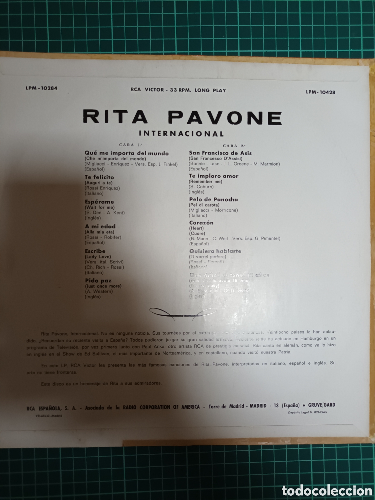 Discos de vinilo: Rita pavone internacional - Foto 2