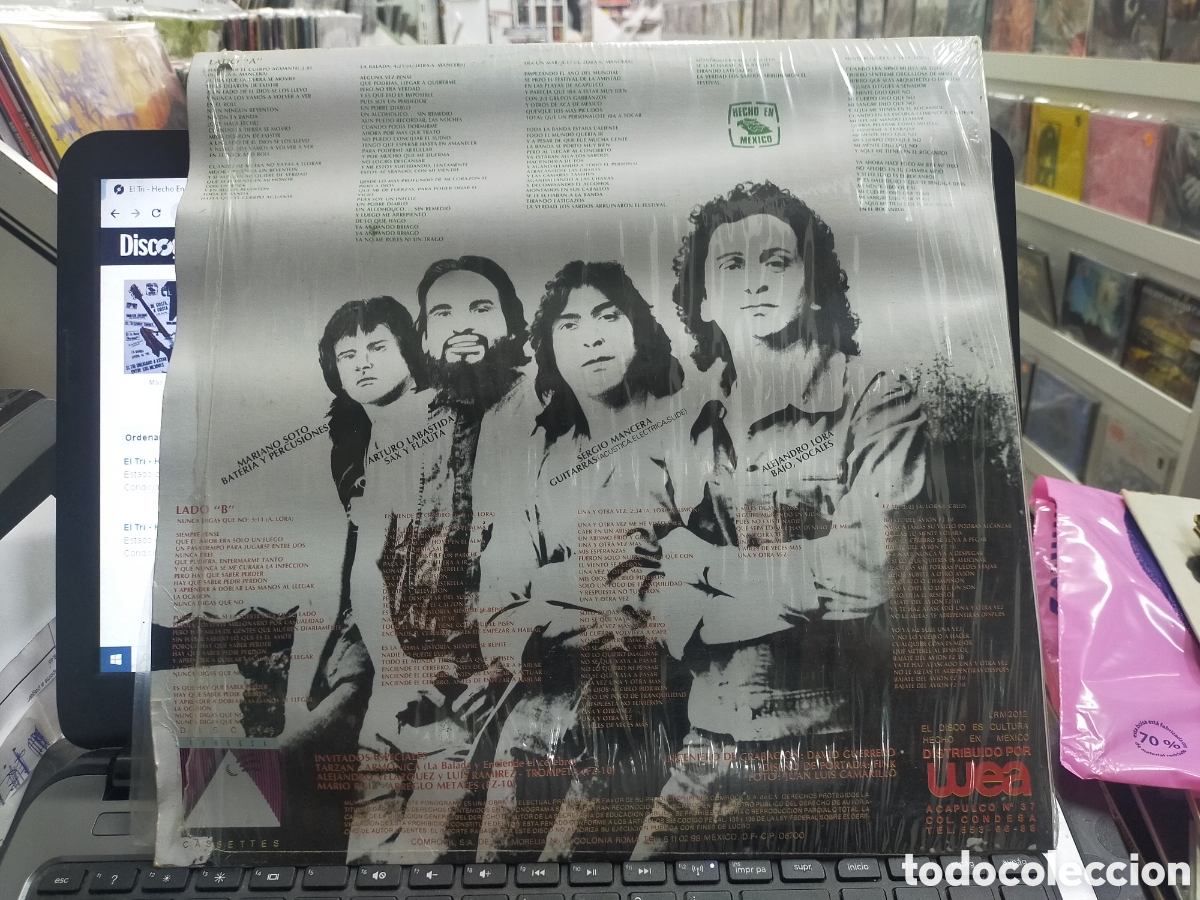 Discos de vinilo: El tri LP M&eacute;xico 1986 - Foto 2