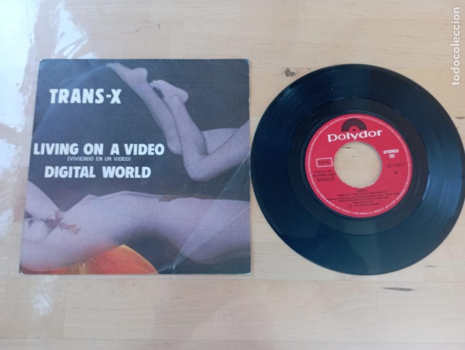 Discos de vinilo: SINGLE / TRANS-X / LIVING ON A VIDEO - DIGITAL WORLD / POLYDOR 811 997-7 / 1983
