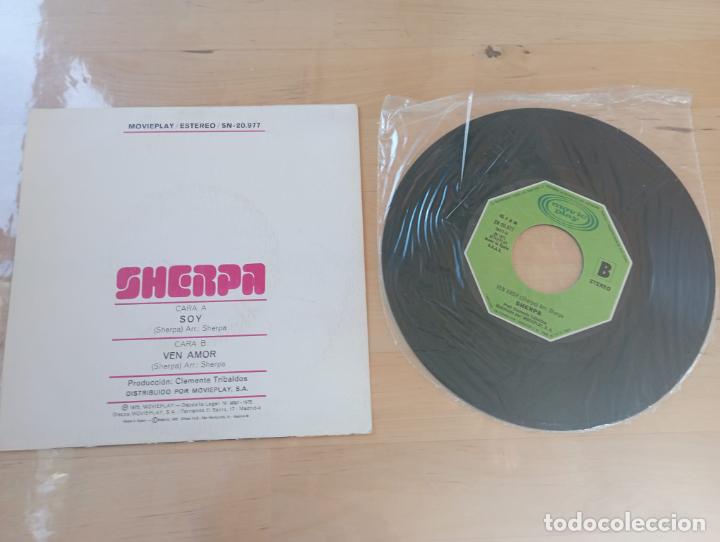Discos de vinilo: SINGLE. SHERPA. SOY. VEN AMOR. 1975 - Foto 2