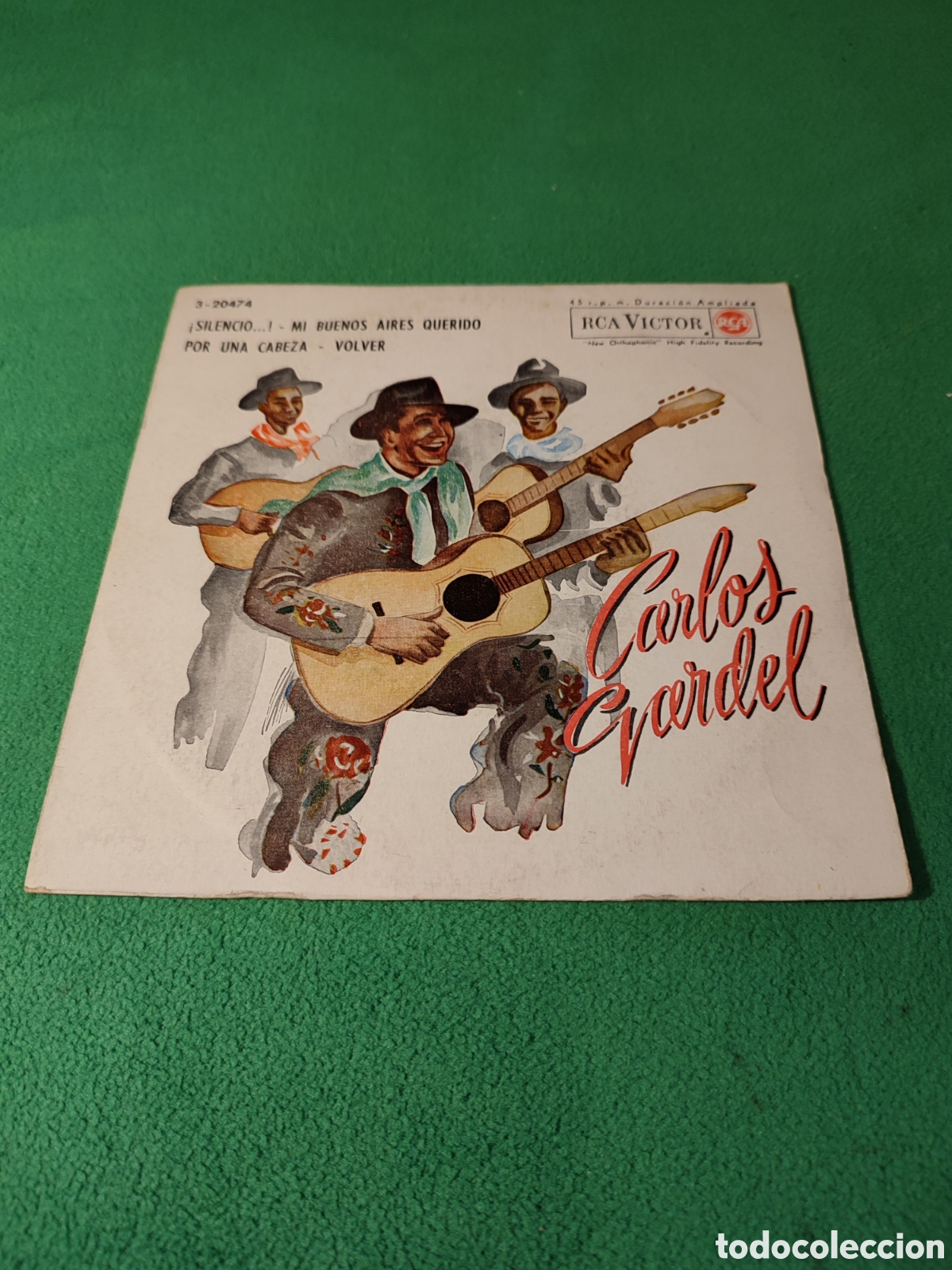 Discos de vinilo: Carlos Gardel - Silencio + 3 - Foto 1