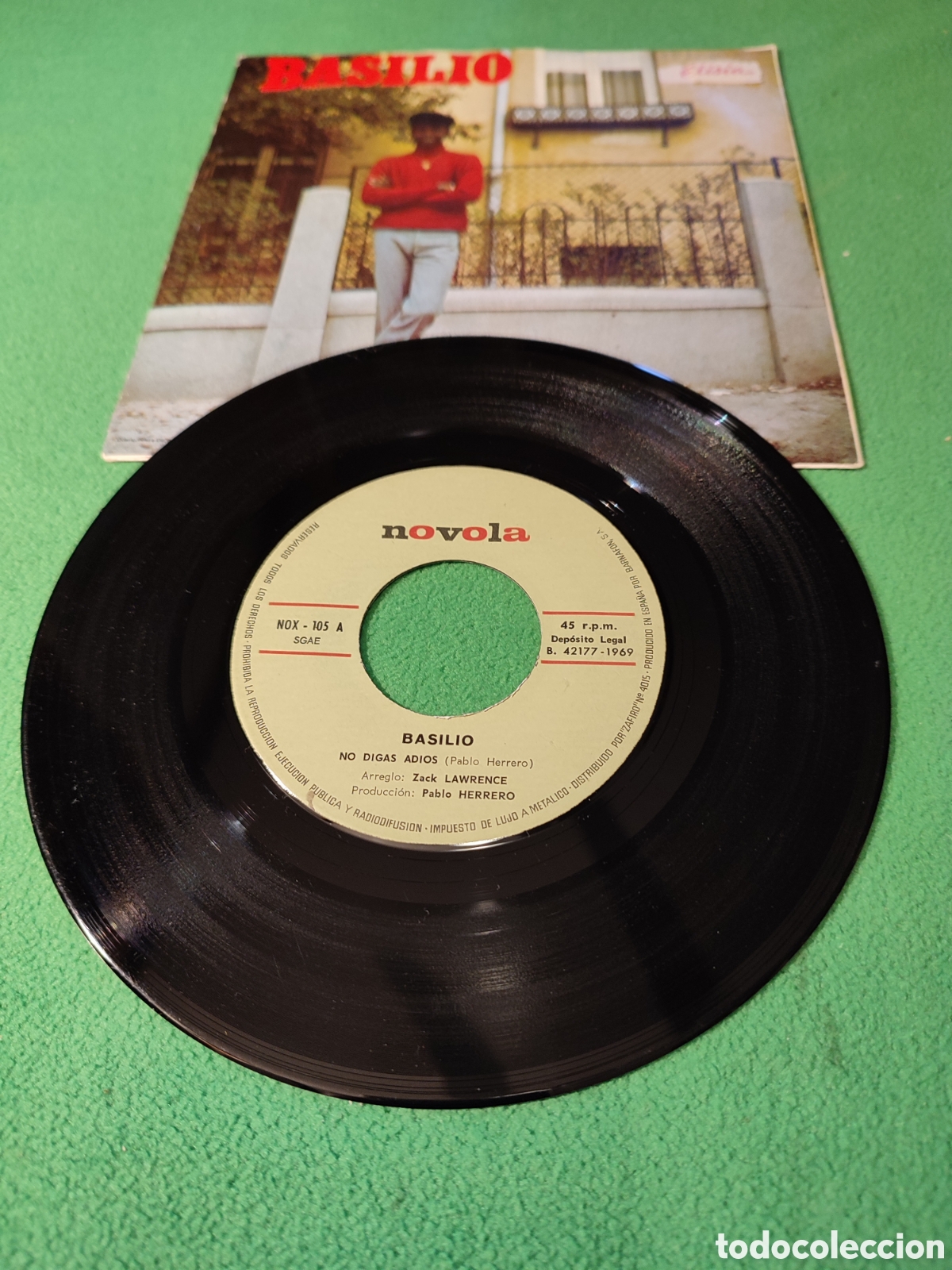 Discos de vinilo: Basilio - No digas adi&oacute;s - Foto 2