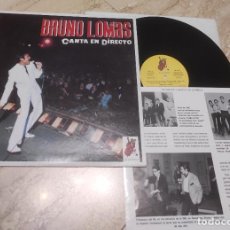 Discos de vinilo: BRUNO LOMAS CANTA EN DIRECTO-LP-CONTIENE LIBRETO-EXCELENTE