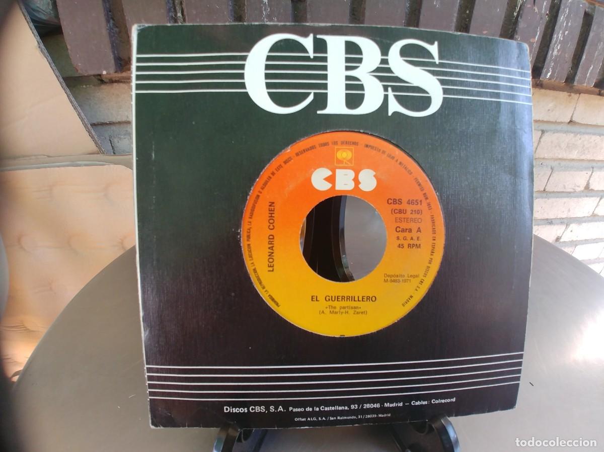 Discos de vinilo: LEONARD COHEN-SINGLE EL GUERRILLERO-SIN FUNDA - Foto 1