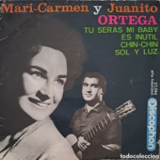 Discos de vinilo: MARI CARMEN Y JUANITO ORTEGA. TU SERAS MI BABY + 3. LGS.4