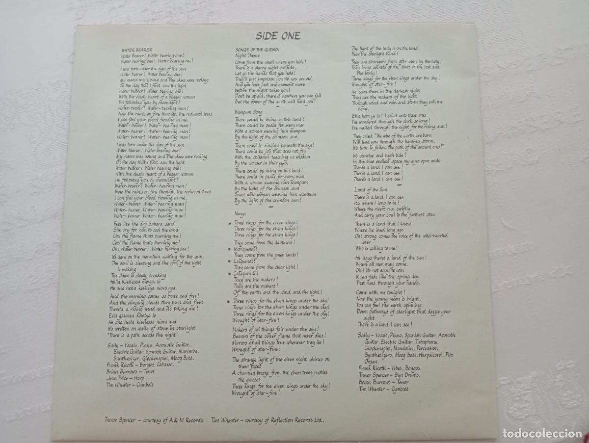 Discos de vinilo: LP SALLY OLDFIELD - WATER BEARER - Foto 3