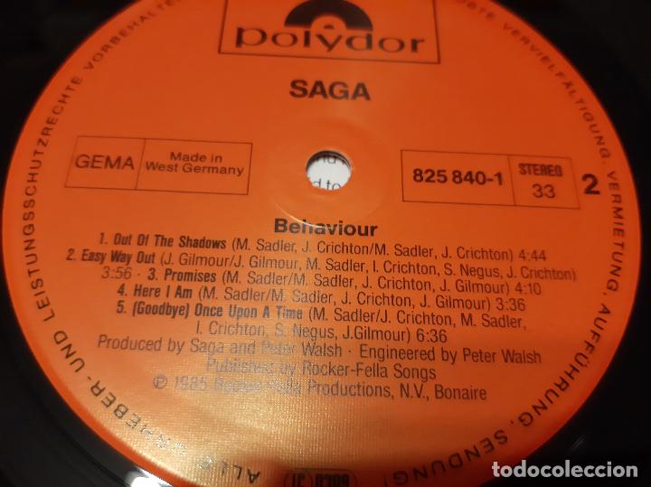 Discos de vinilo: SAGA -BEHAVIOUR- (1985) LP DISCO VINILO - Foto 3