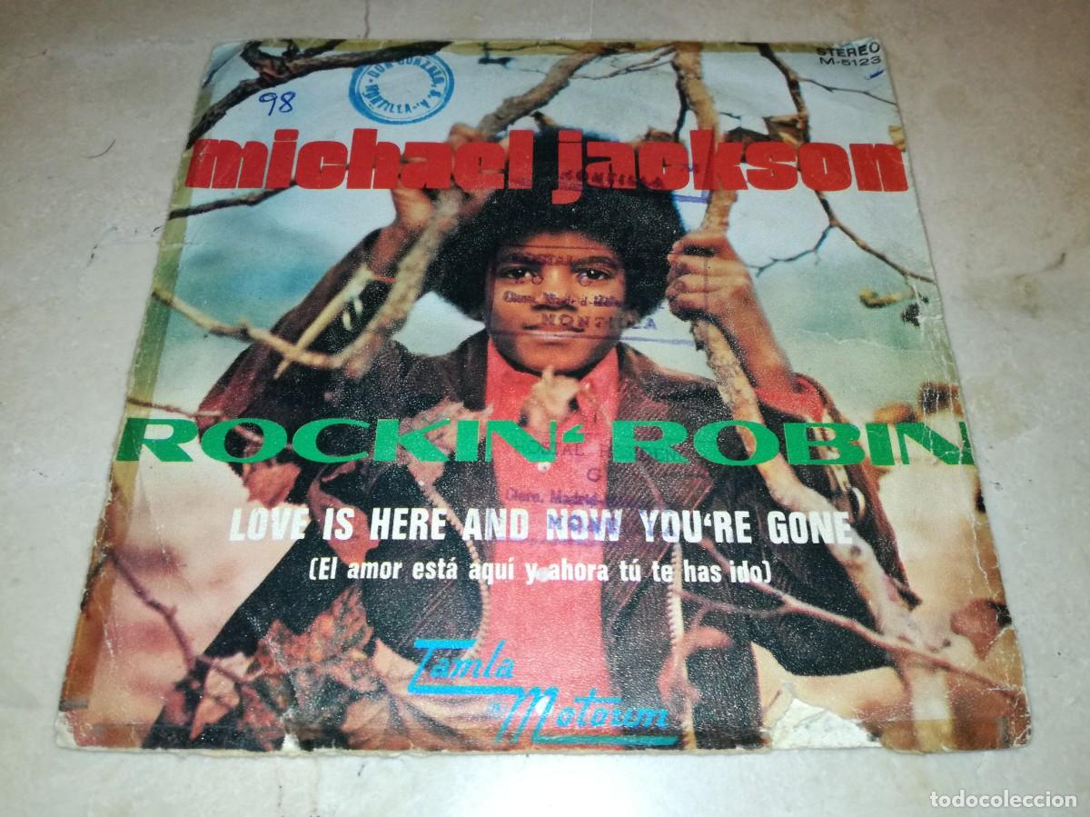 Discos de vinilo: MICHAEL JACKSON-ROCKIN&acute; ROBIN-ORIGINAL ESPA&Ntilde;OL 1972 - Foto 1