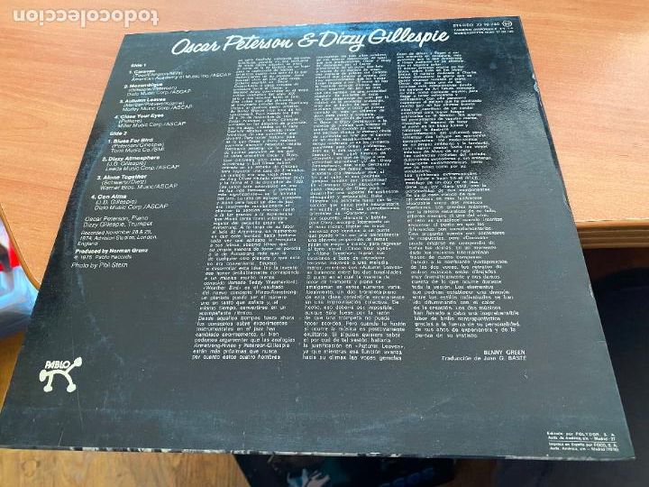 Discos de vinilo: OSCAR PETERSON & DIZZY GILLESPIE LP (B-43) - Foto 3