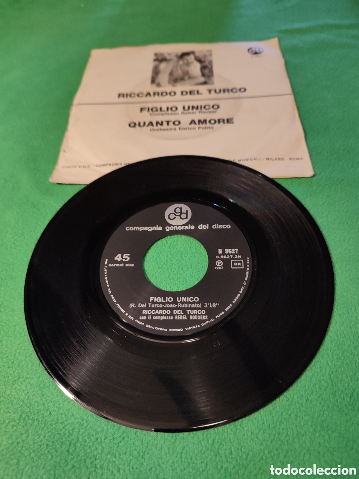 Discos de vinilo: Riccardo del Turco - Figlio unico - Foto 2