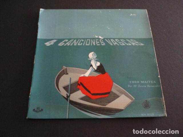 Discos de vinilo: 4 CANCIONES VASCAS CORO MAITEA SINGLE - Foto 1