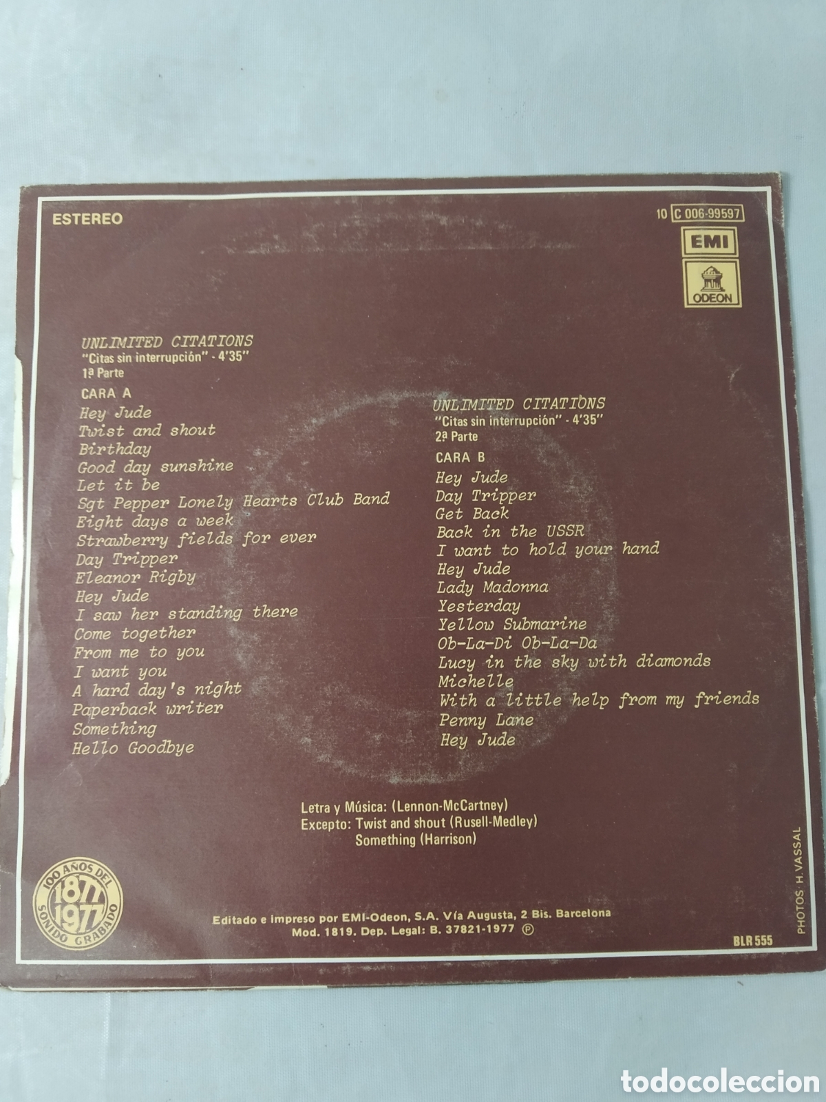 Discos de vinilo: SINGLE CAF&Eacute; CREME. UNLIMITED CITATIONS. CITAS SIN INTERRUPCI&Oacute;N. - Foto 2