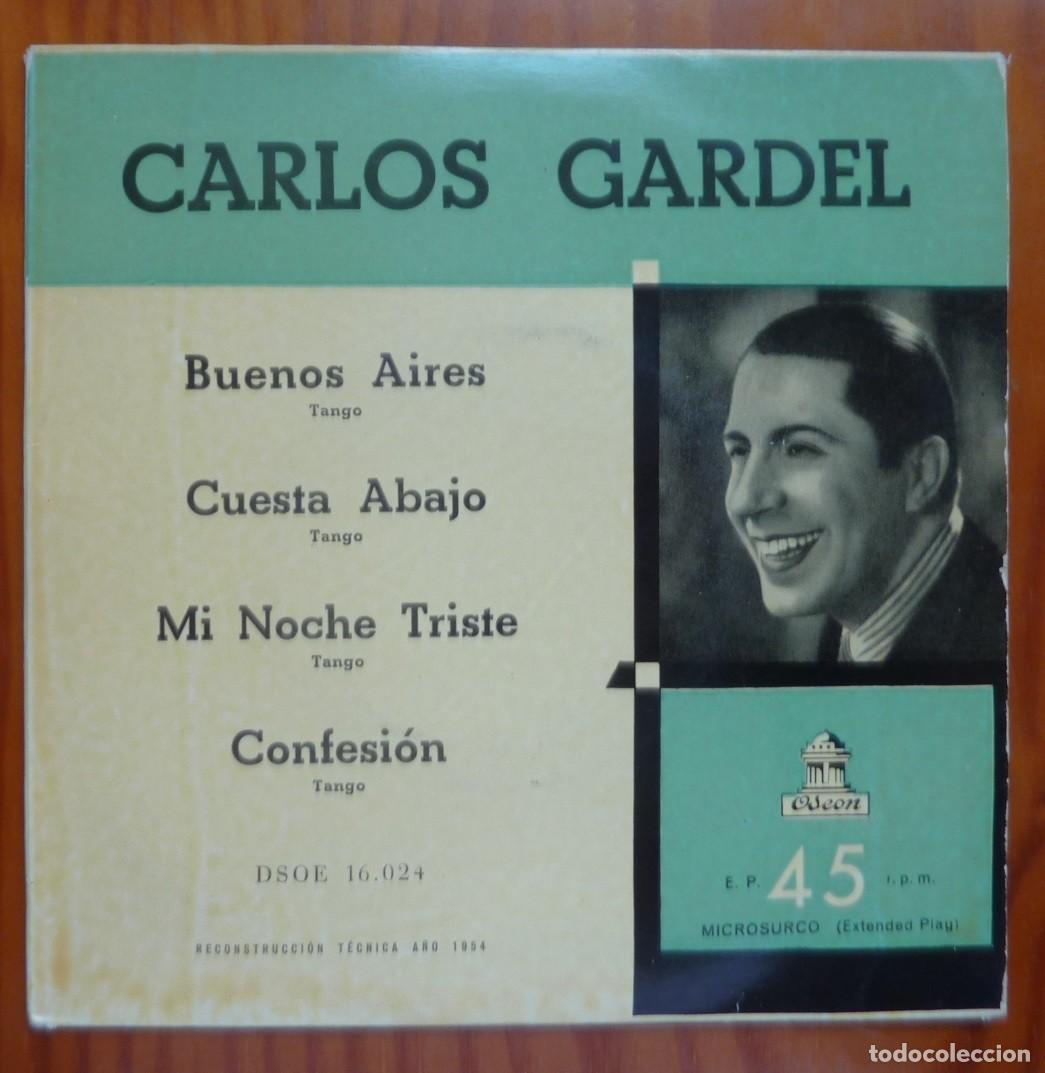 Discos de vinilo: CARLOS GARDEL // BUENOS AIRES+3 // EP - Foto 1