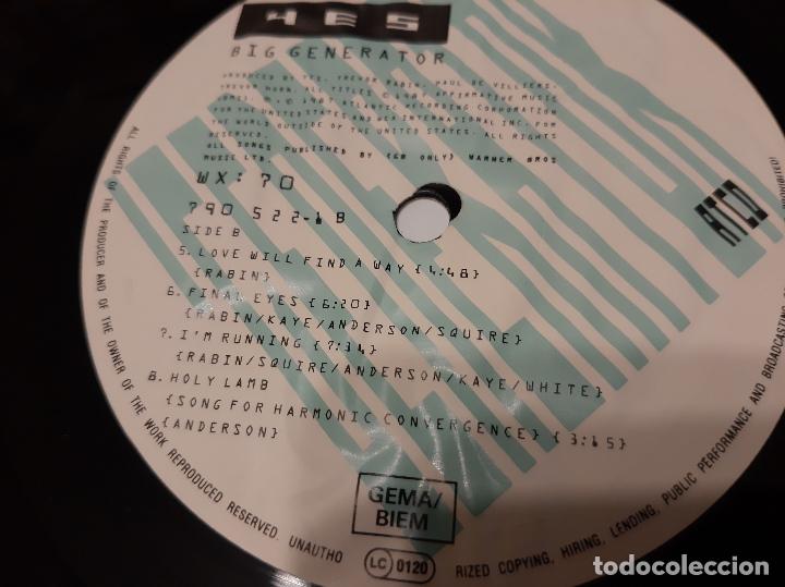 Discos de vinilo: YES -BIG GENERATOR- (1987) LP DISCO VINILO - Foto 4