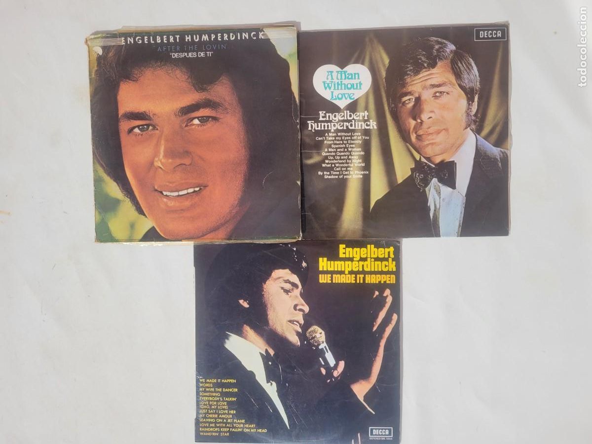 Discos de vinilo: Tres discos de vinilo, Engelbert Humperdinck - Foto 1