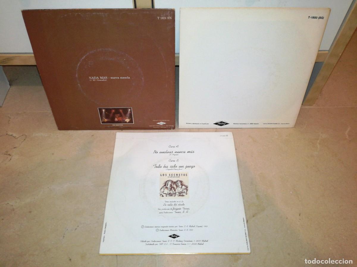 Discos de vinilo: LOTE DE 3 SINGLES DE LOS SECRETOS-ORIGINALES - Foto 2