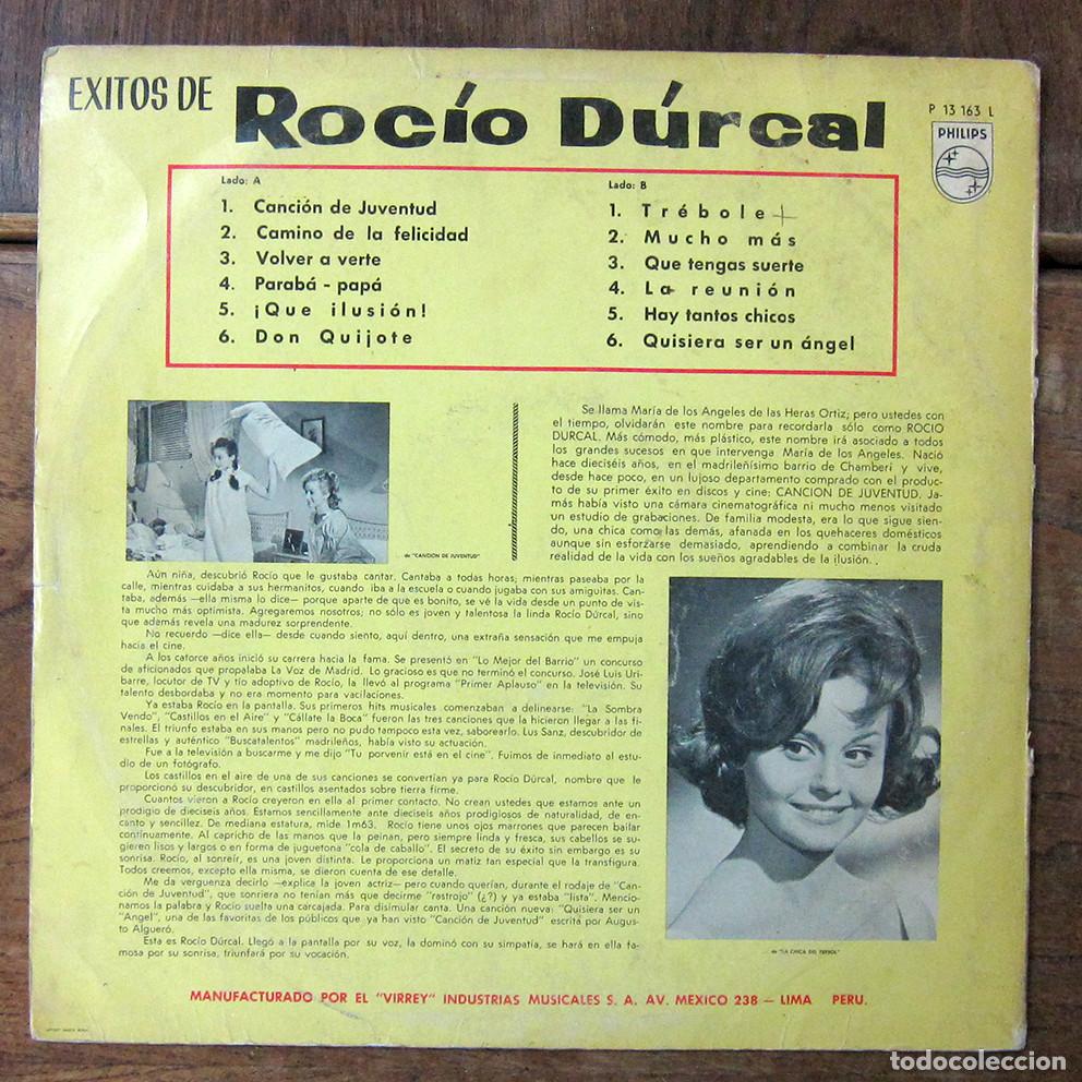 Discos de vinilo: &Eacute;XITOS DE ROC&Iacute;O DURCAL - 1964 - EDICI&Oacute;N PERUANA, PER&Uacute; - Foto 2