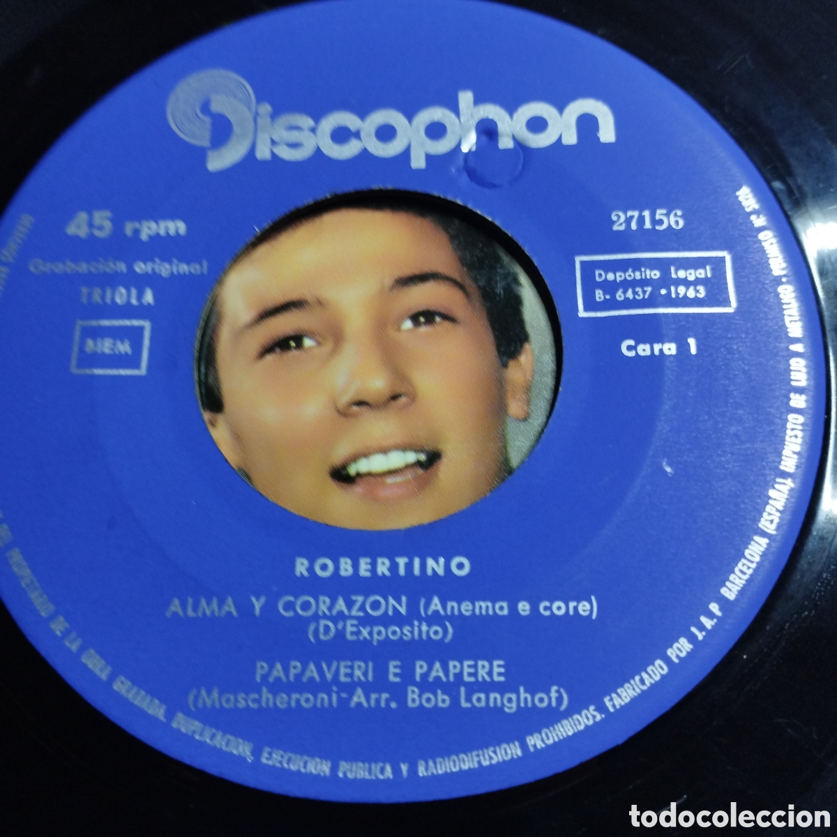 Discos de vinilo: EP 7&rdquo; Robertino 1963 Alma y coraz&oacute;n + 3. - Foto 3