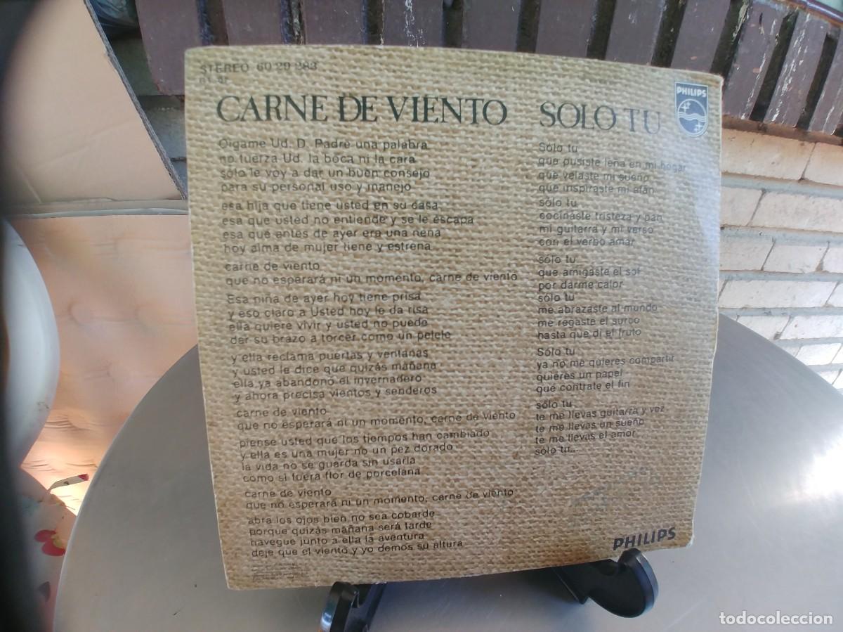 Discos de vinilo: PATXI ANDION-SINGLE CARNE DE VIENTO - Foto 2