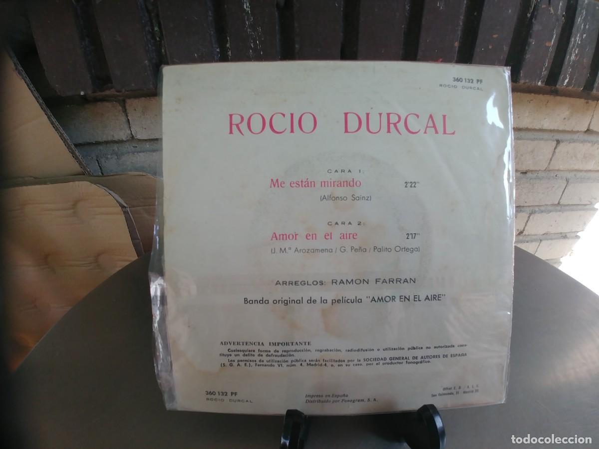 Discos de vinilo: ROCIO DURCAL-SINGLE ME ESTAN MIRANDO - Foto 2