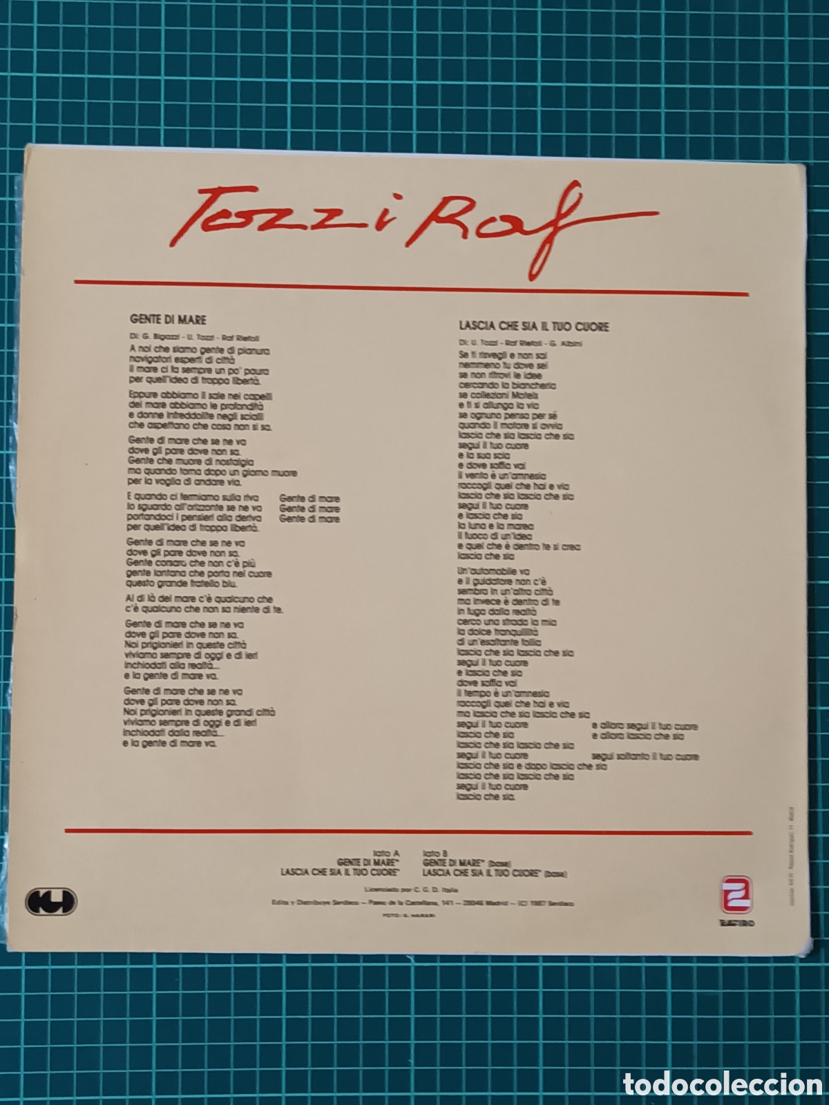 Discos de vinilo: Tozzi raf - Foto 2