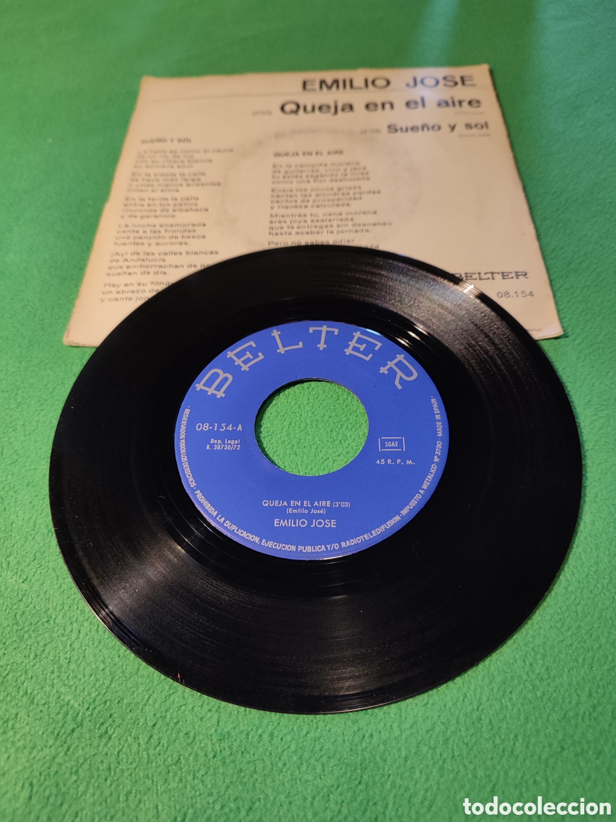 Discos de vinilo: Emilio Jos&eacute; - Queja en el aire - Foto 2