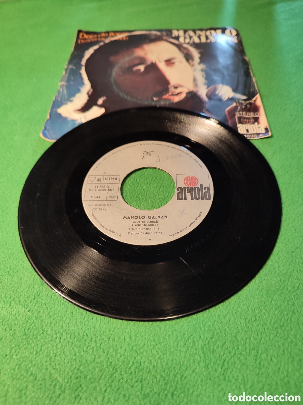Discos de vinilo: Manolo Galv&aacute;n - Deja de llorar - Foto 2