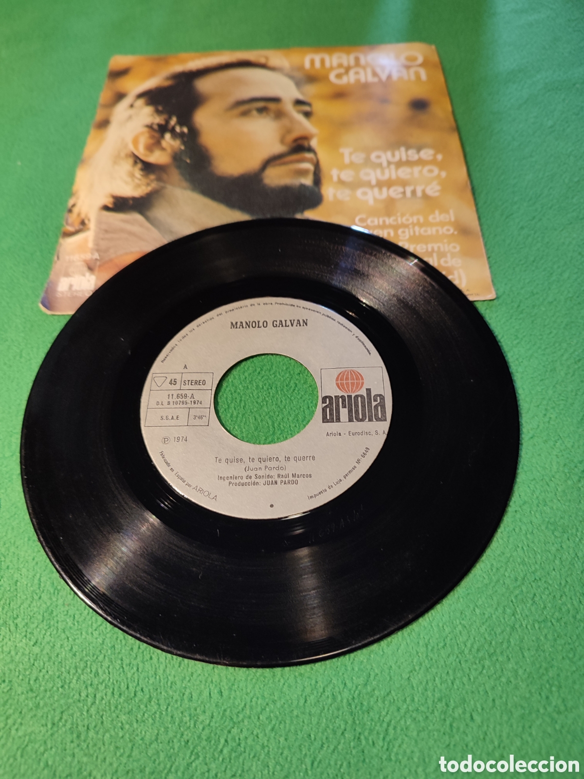 Discos de vinilo: Manolo Galv&aacute;n - Te quise, te quiero, te querr&eacute; - Foto 2