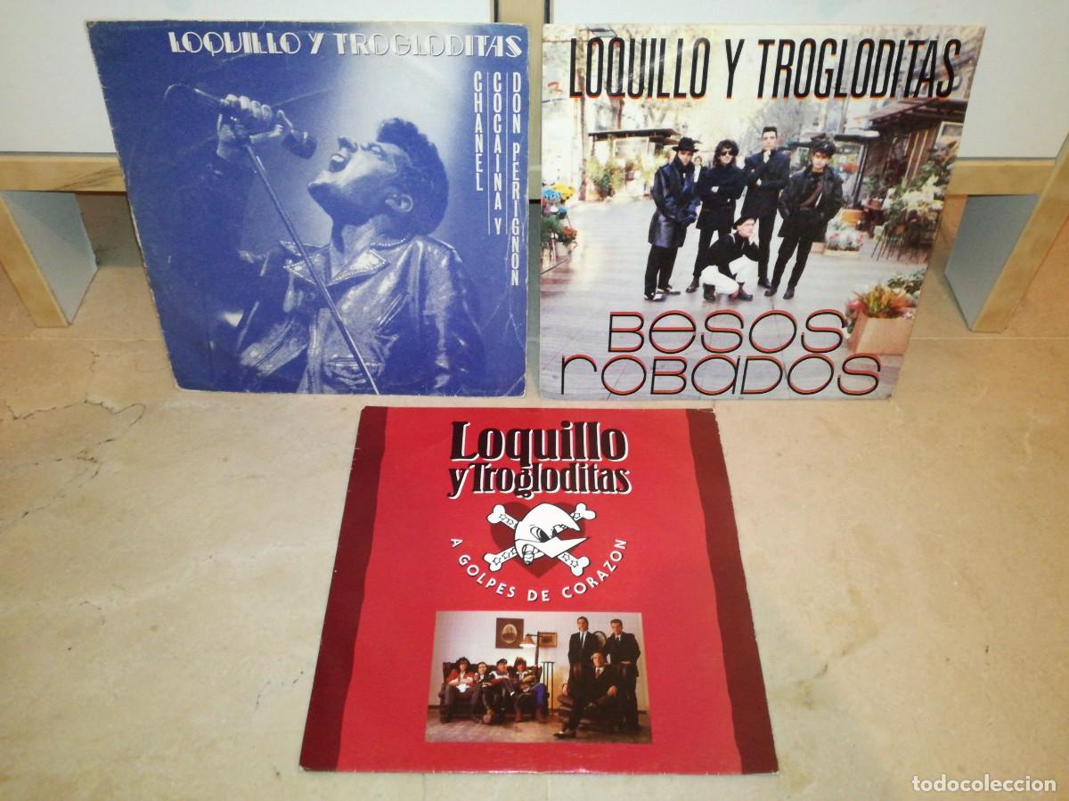 Discos de vinilo: LOTE DE 3 SINGLE DE LOQUILLO Y LOS TROGLODITAS-ORIGINALES - Foto 1