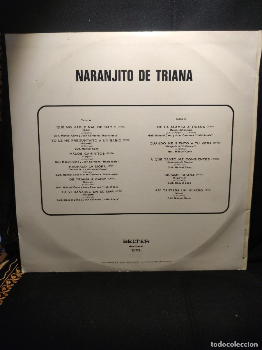 Discos de vinilo: NARANJITO DE TRIANA. VINILO. - Foto 2