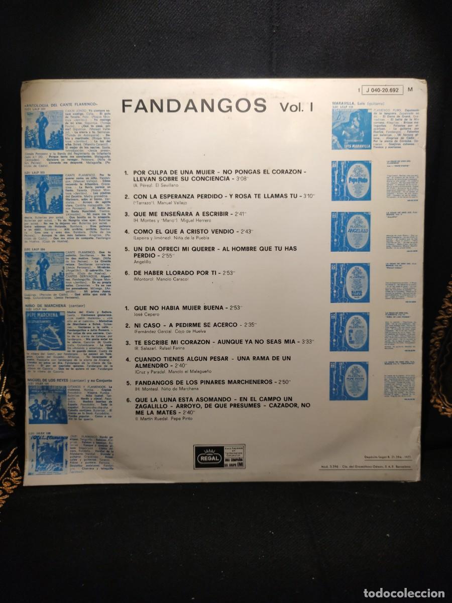 Discos de vinilo: FANDANGOS. VOLUMEN 1. VINILO. - Foto 2