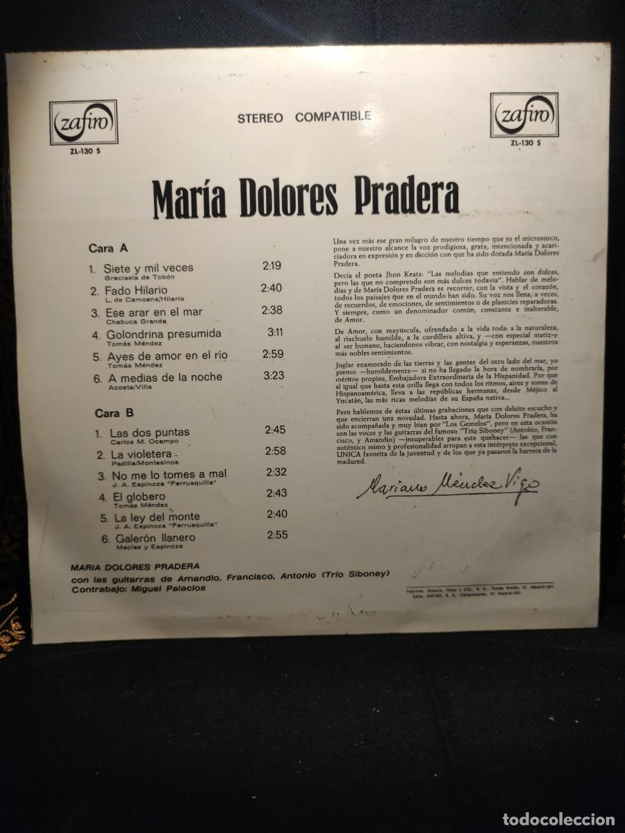 Discos de vinilo: MARIA DOLORES PRADERA. VINILO. - Foto 2