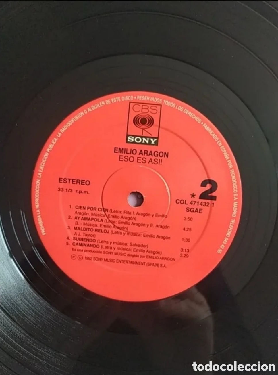 Discos de vinilo: Lp Emilio Arag&oacute;n. Esto es as&iacute; - Foto 4