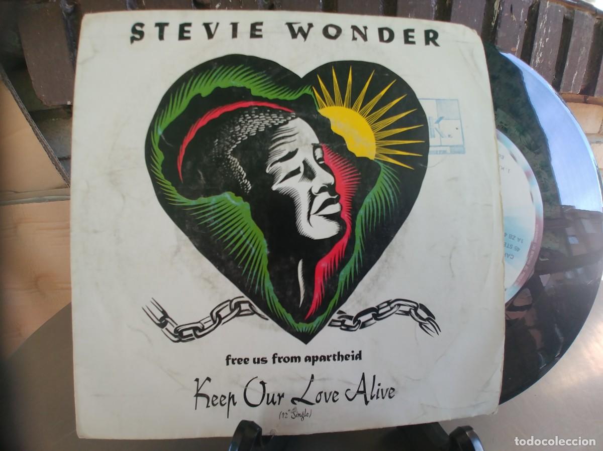 Discos de vinilo: STEVIE WONDER-SINGLE KEEP OUR LOVE ALIVE - Foto 1