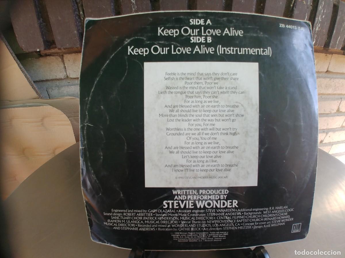 Discos de vinilo: STEVIE WONDER-SINGLE KEEP OUR LOVE ALIVE - Foto 2