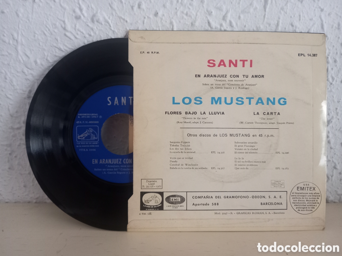 Discos de vinilo: LOS MUSTANG. E.L.P 14387 - Foto 2