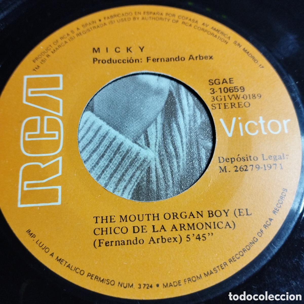 Discos de vinilo: Single 7&rdquo; Micky 1971 El chico de la armonica + Follow me. - Foto 3