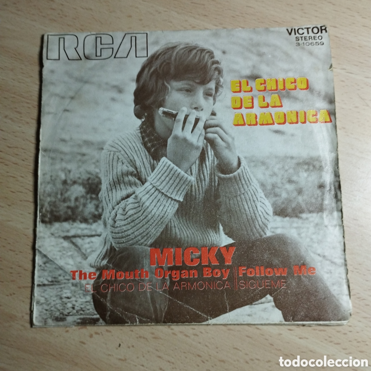 Discos de vinilo: Single 7&rdquo; Micky 1971 El chico de la armonica + Follow me. - Foto 1