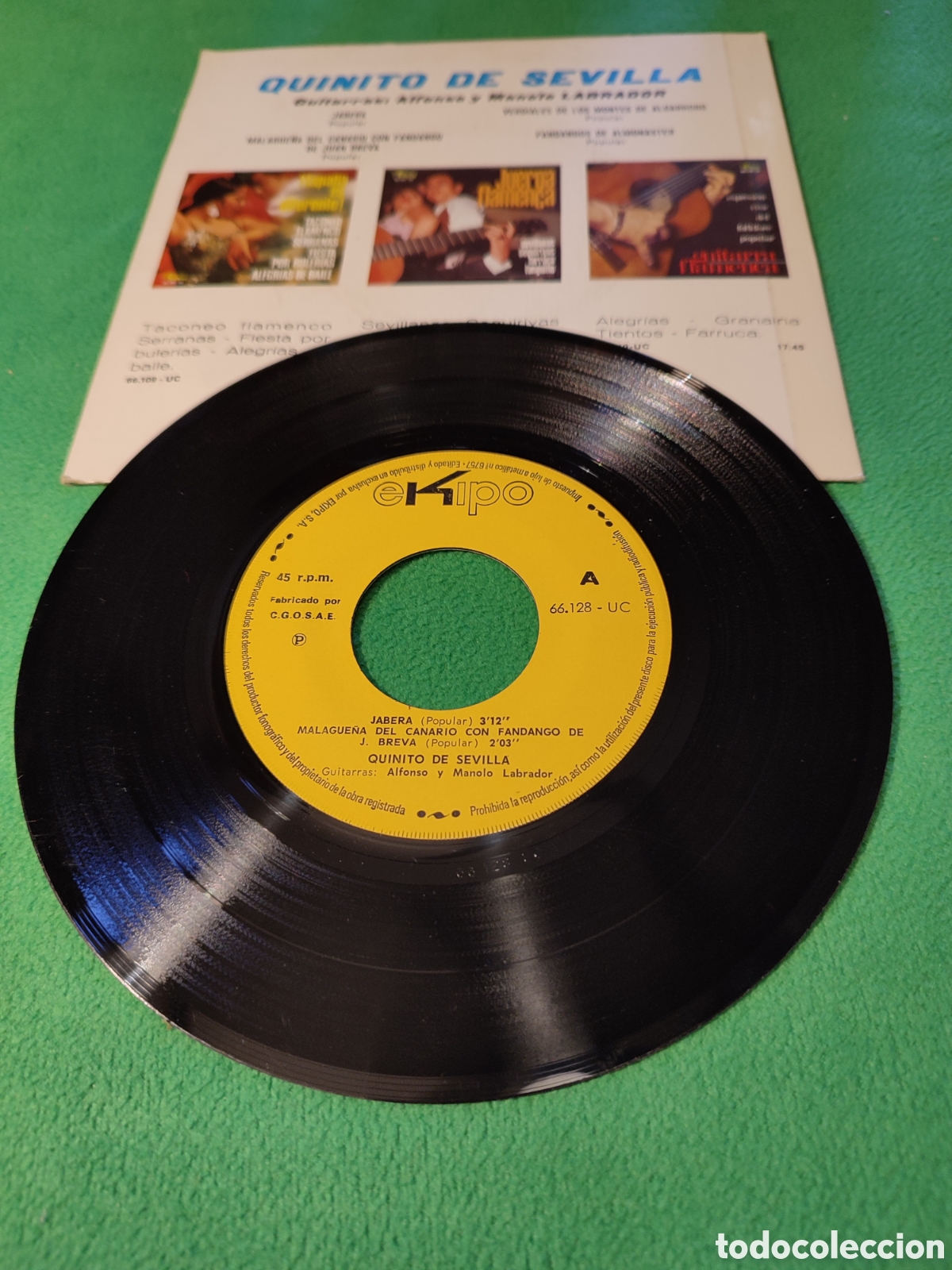 Discos de vinilo: Quinito de Sevilla - Jabera + 3 - Foto 2
