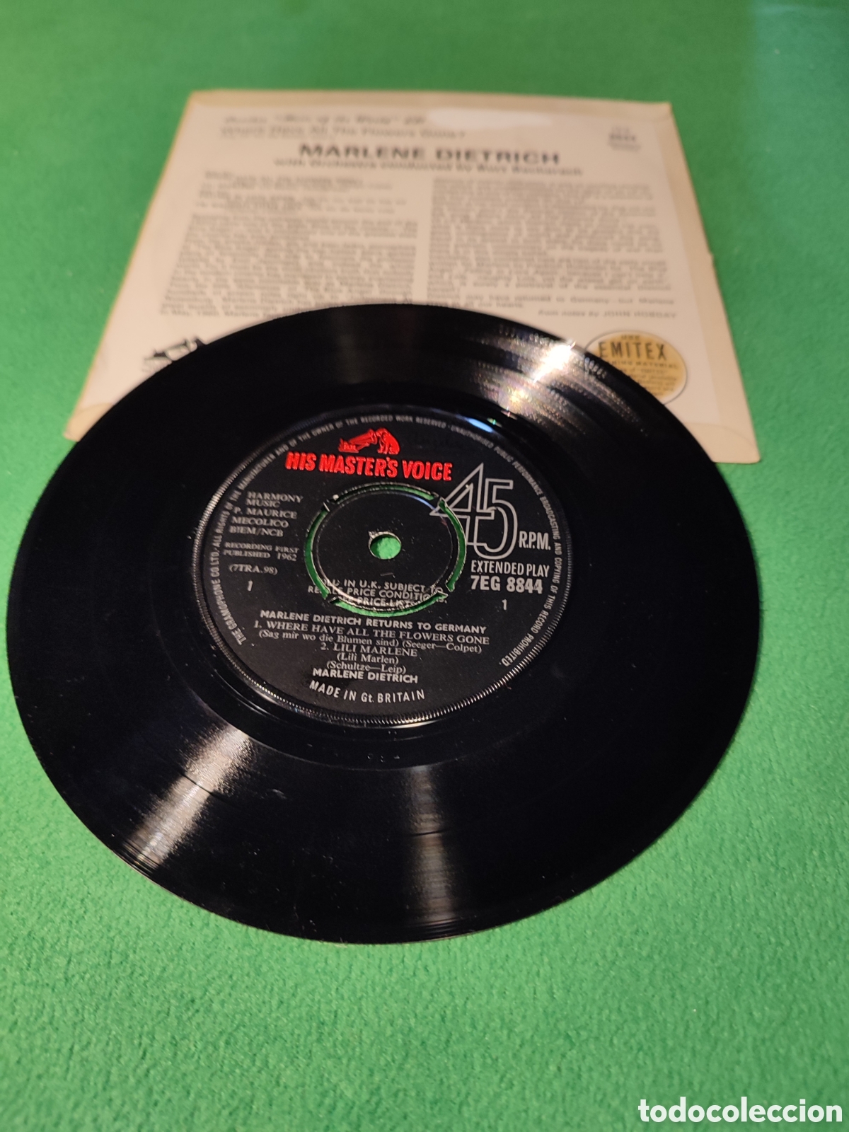 Discos de vinilo: Marlene Dietrich - Lili Marlene+ 3 - Foto 2