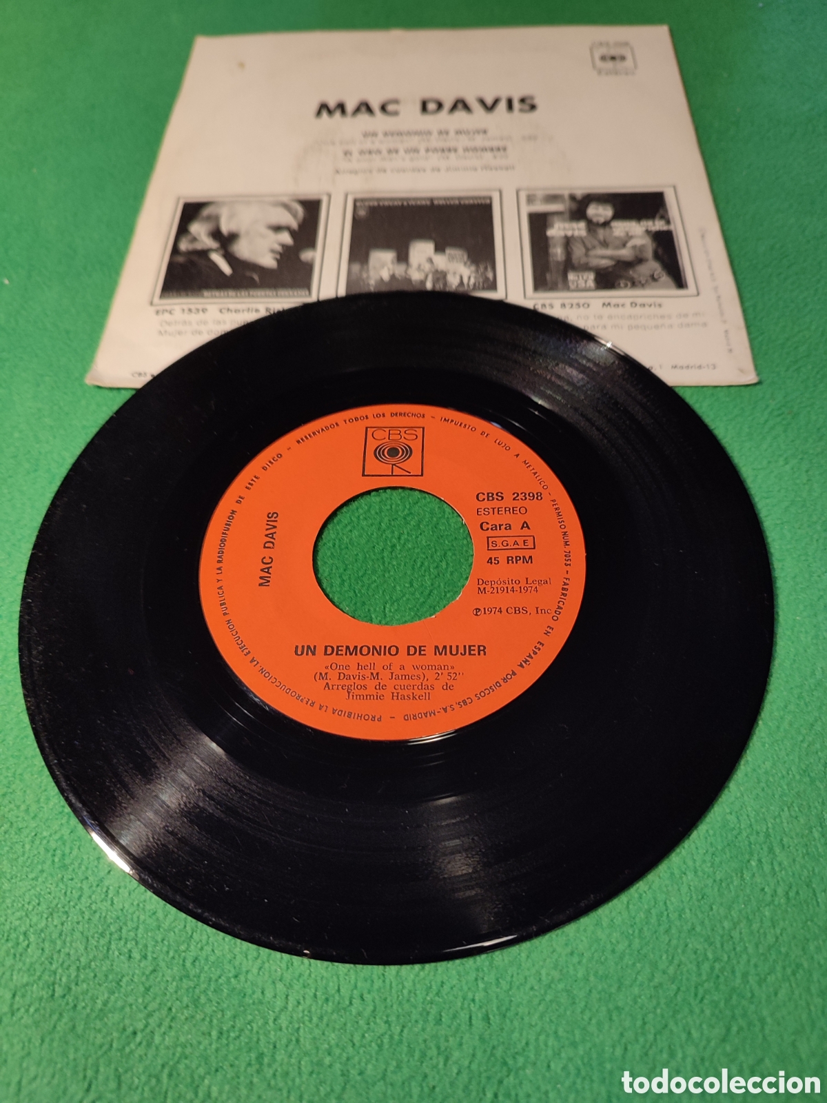 Discos de vinilo: Mac Davis - Un demonio de mujer - Foto 2
