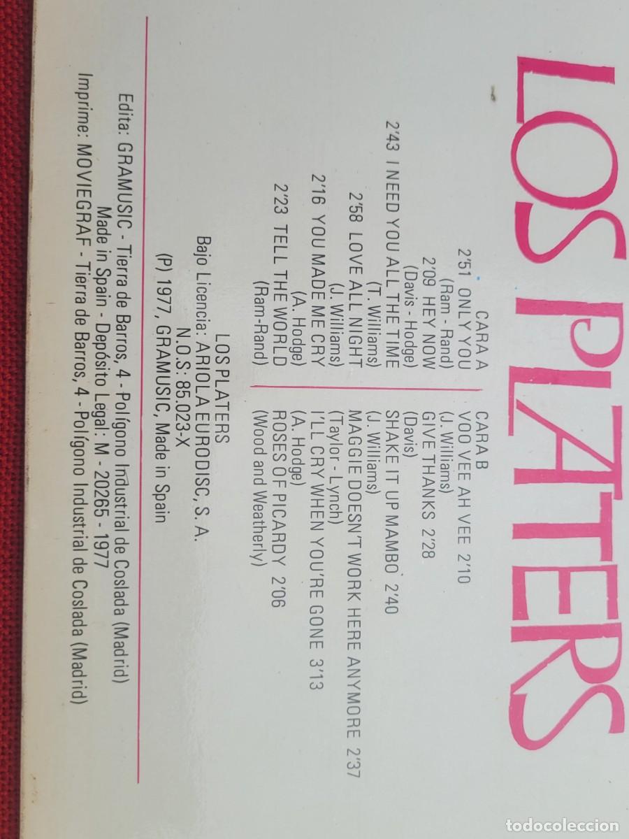 Discos de vinilo: Disco de vinilo Los Platers - Foto 3