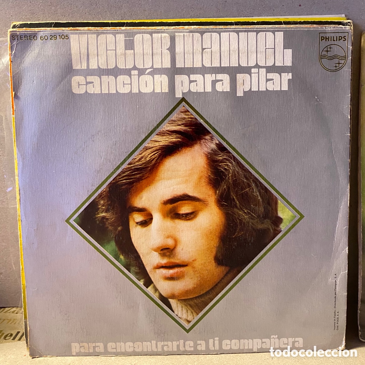 Discos de vinilo: V&iacute;ctor Manuel - Cancion Para Pilar (7&rdquo;, Single) - Foto 2