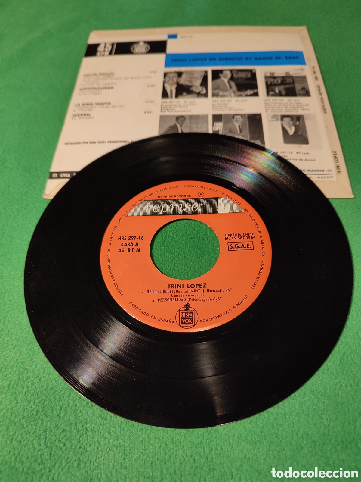 Discos de vinilo: Trini L&oacute;pez - Hello Dolly + 3 - Foto 2