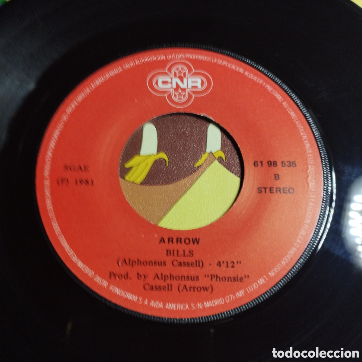 Discos de vinilo: Single 7&rdquo; Arrow 1981 Soca - Rhumba + Bills. - Foto 3