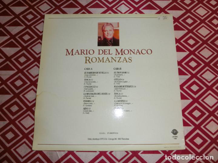 Discos de vinilo: MARIO DEL MONACO - ROMANZAS - Foto 2