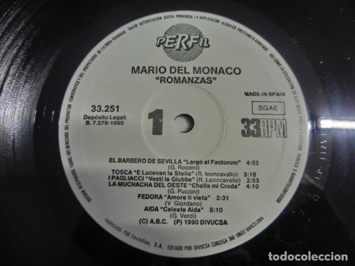 Discos de vinilo: MARIO DEL MONACO - ROMANZAS - Foto 3