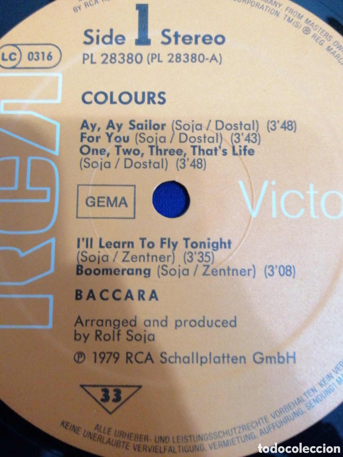 Discos de vinilo: BACCARA - COLOURS - A&Ntilde;O 1979 MADE IN GERMANY - Foto 6